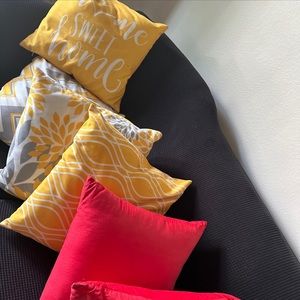 Sofa pillows with pillow covers- total 6